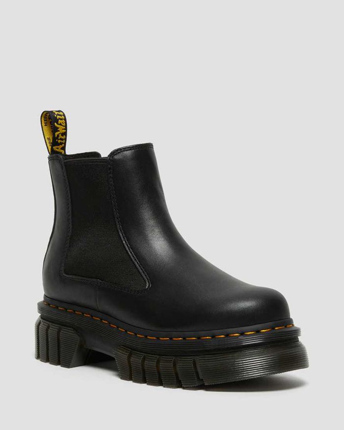 Dr Martens Chelsea Boots Dame Svart Audrick Nappa Læder Platform 1863CZVQP